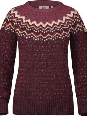 Fjallraven Women's Ovik Knit Sweater Dark Garnet Size S NWT